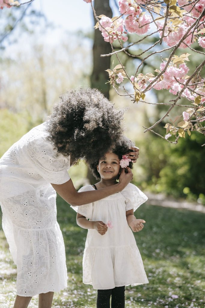 Mother looking at her Kid